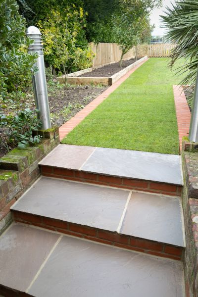 Backyard Steps Installation in Frankfort