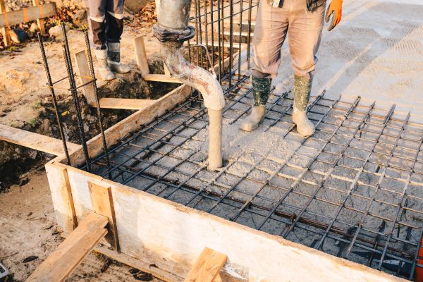 Pole Barn Foundation Pouring in Frankfort