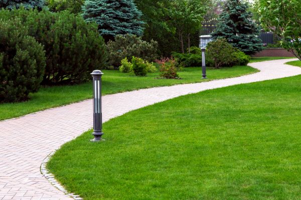 Backyard Sidewalk Installation in Frankfort